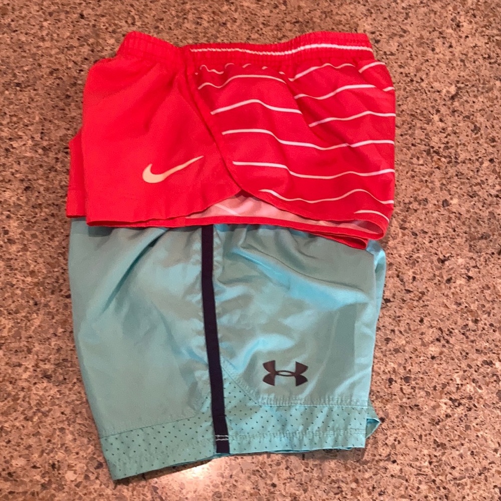 Size Small / 6 Girls Nike and Under Armour Shorts